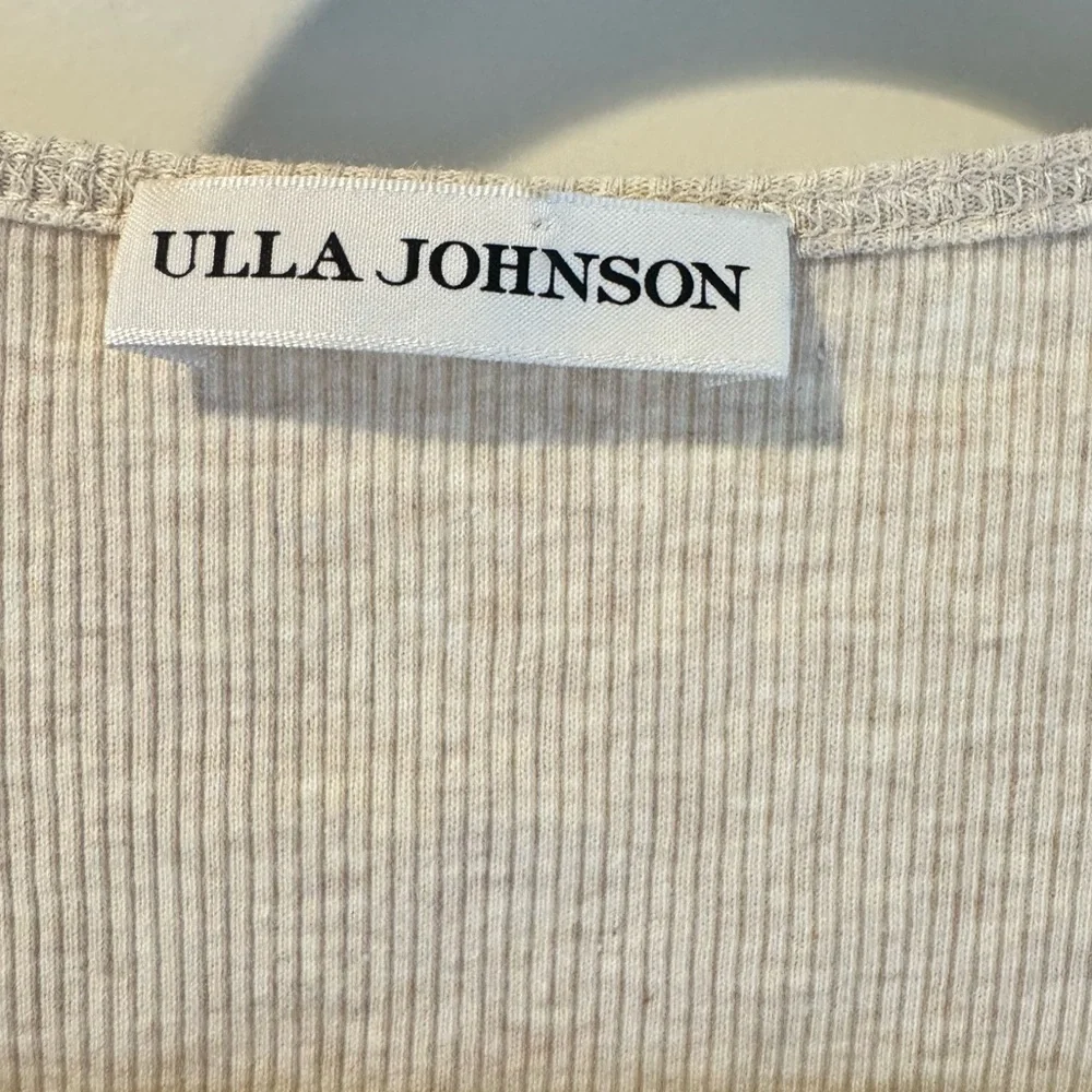 Ulla Johnson Joanne Oatmeal Long Puff Sleeve Pullover Top | S